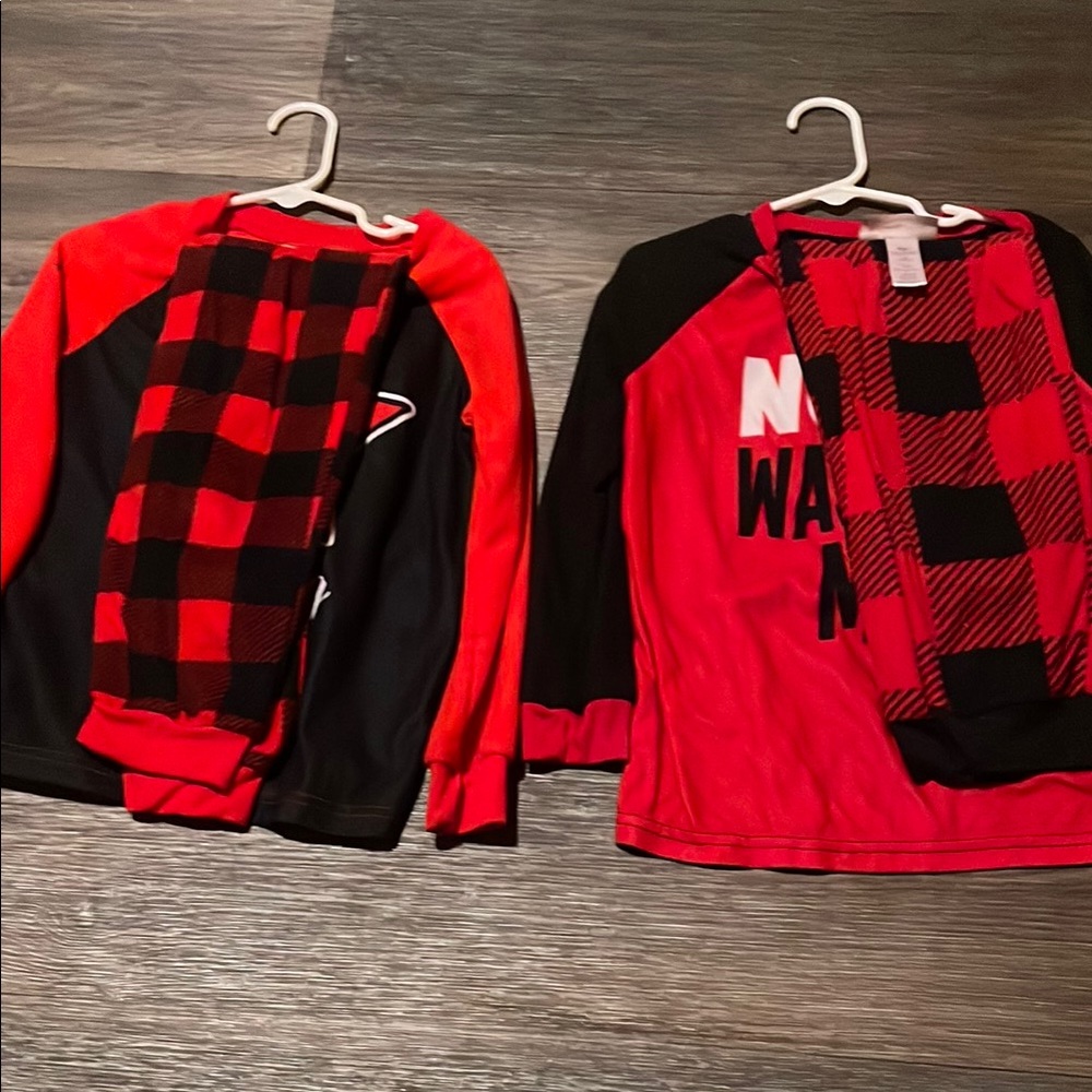 Red and Black Plaid Pajama Set
